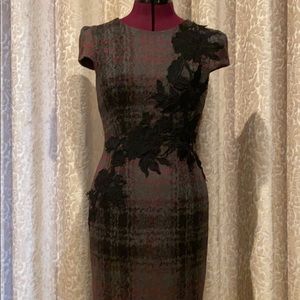 Betsey Johnson Dress with Floral Appliqué